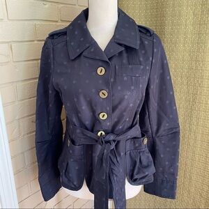 Marc Jacobs Black Polka Dot Military Blazer Jacket